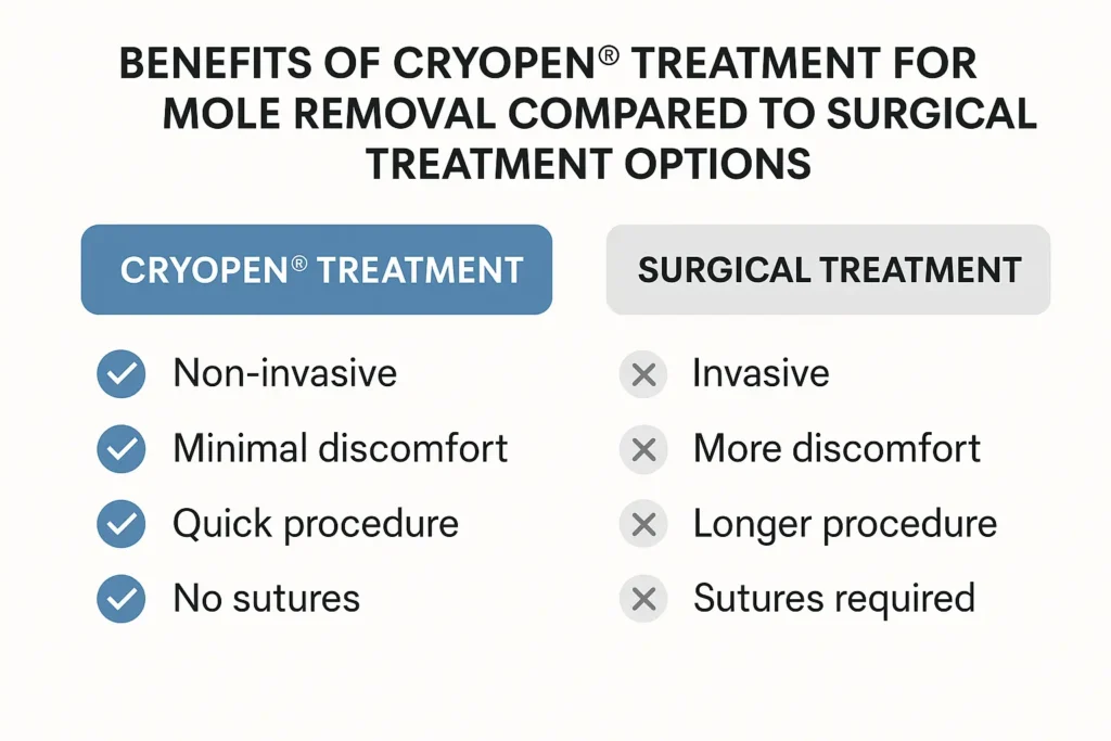 Benefits of professional mole-removal assessment at LA LIPO Sutton in Ashfield