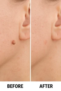 Skin tags removal Sutton in Ashfield before and after