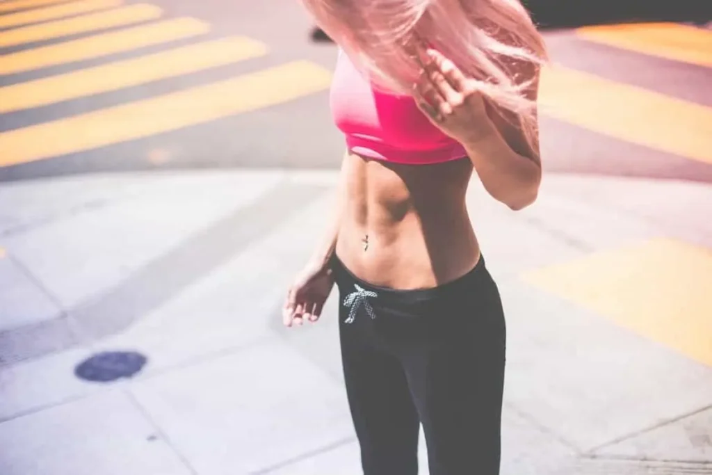 Woman with toned stomach after LA-EMS Body Sculpting Treatment Sutton in Ashfield