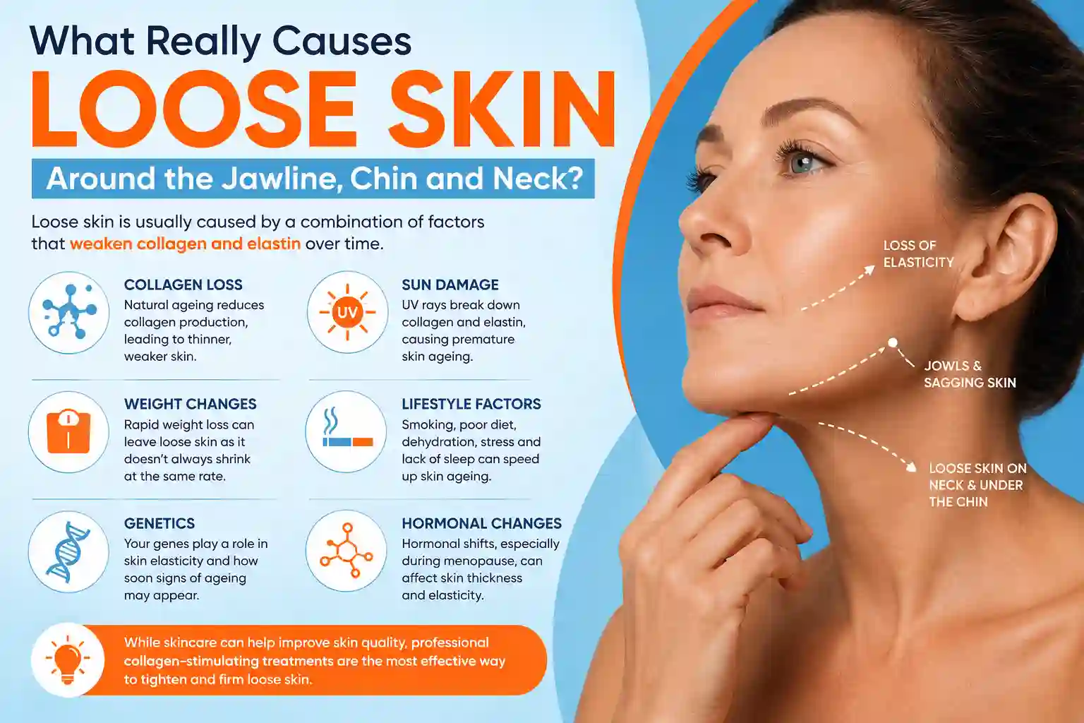 What Really Causes Loose Skin Around the Jawline, Chin and Neck Sutton in Ashfield?